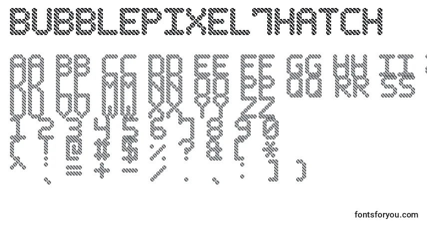 BubblePixel7Hatch-fontti – aakkoset, numerot, erikoismerkit