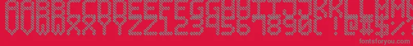 BubblePixel7Hatch Font – Gray Fonts on Red Background