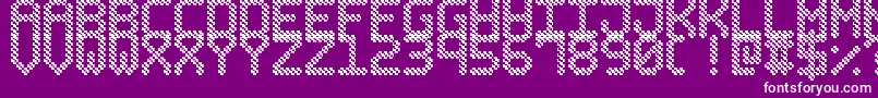 BubblePixel7Hatch Font – White Fonts on Purple Background