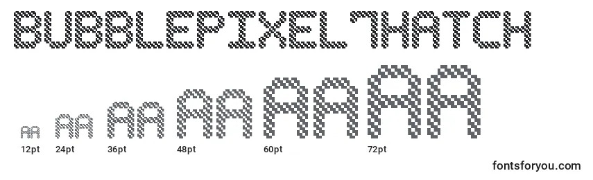 Größen der Schriftart BubblePixel7Hatch