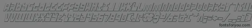 UfoHunter3DItalic Font – Black Fonts on Gray Background