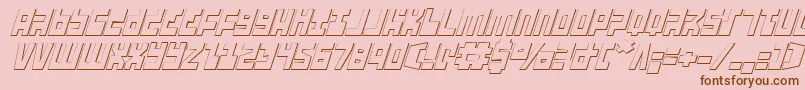UfoHunter3DItalic Font – Brown Fonts on Pink Background