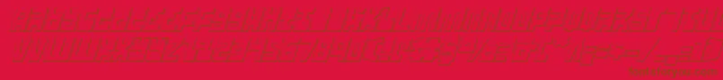 UfoHunter3DItalic Font – Brown Fonts on Red Background