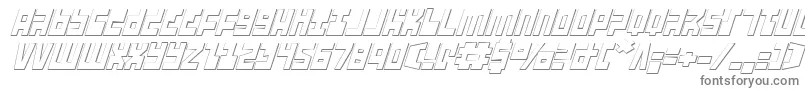 UfoHunter3DItalic Font – Gray Fonts on White Background