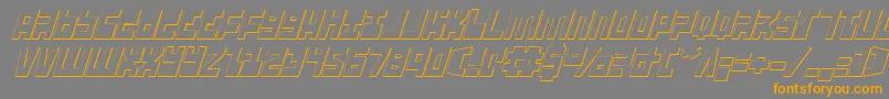 UfoHunter3DItalic Font – Orange Fonts on Gray Background