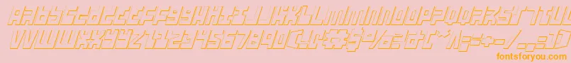 UfoHunter3DItalic Font – Orange Fonts on Pink Background