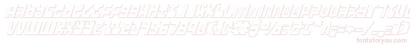 UfoHunter3DItalic Font – Pink Fonts on White Background