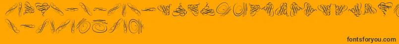 Swinging Font – Black Fonts on Orange Background