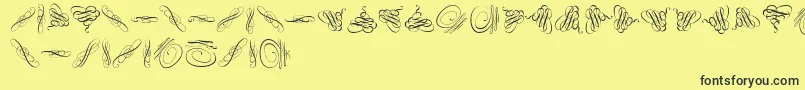 Swinging Font – Black Fonts on Yellow Background
