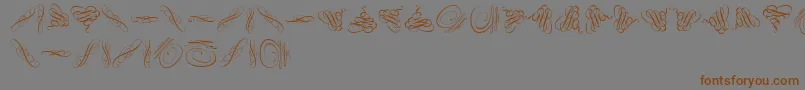 Swinging Font – Brown Fonts on Gray Background