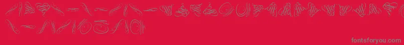 Fonte Swinging – fontes cinzas em um fundo vermelho