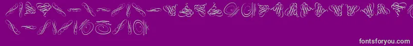 Swinging-Schriftart – Grüne Schriften auf violettem Hintergrund