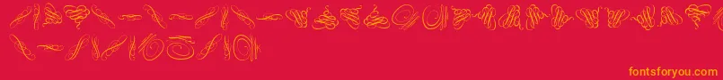 Swinging Font – Orange Fonts on Red Background