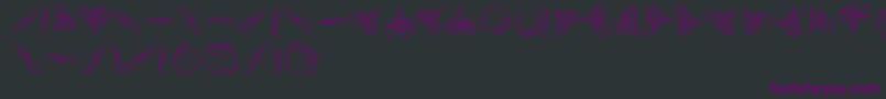 Swinging Font – Purple Fonts on Black Background
