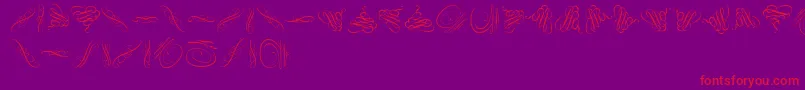 fuente Swinging – Fuentes Rojas Sobre Fondo Morado
