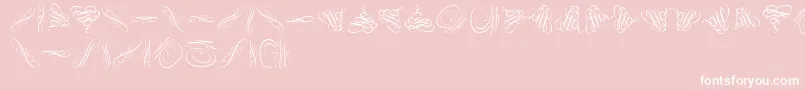 Fonte Swinging – fontes brancas em um fundo rosa