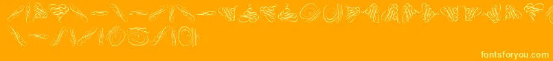 フォントSwinging – オレンジの背景に黄色の文字