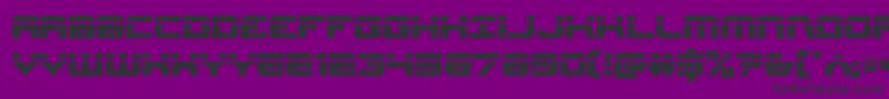 フォントGearheadlaser – 紫の背景に黒い文字