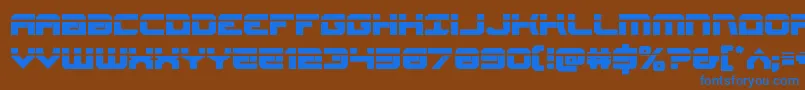 Gearheadlaser Font – Blue Fonts on Brown Background