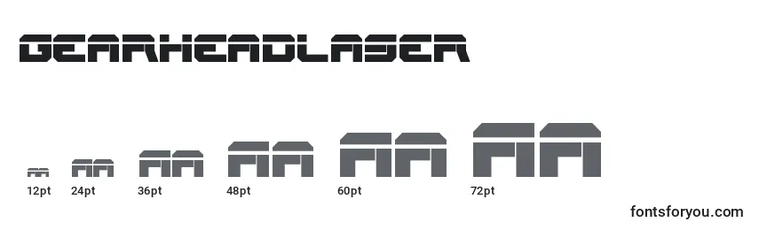 Gearheadlaser Font Sizes