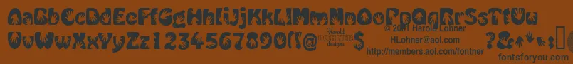 Handmedown Font – Black Fonts on Brown Background