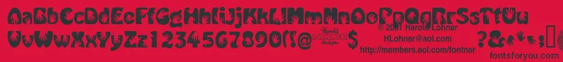 More about Handmedown Font Handmedown Font – Black Fonts on Red Background