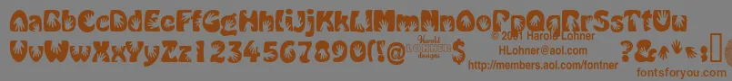 Handmedown Font – Brown Fonts on Gray Background