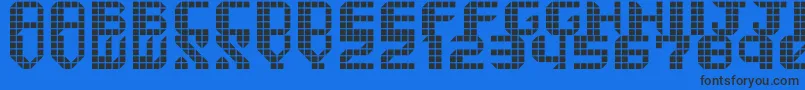 Шрифт TytyleVer.2 – чёрные шрифты на синем фоне