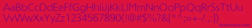 Tornadolightc Font – Purple Fonts on Red Background