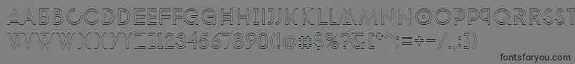 PhantomRegularOutline50 Font – Black Fonts on Gray Background