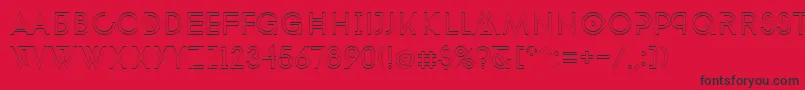 Шрифт PhantomRegularOutline50 – чёрные шрифты на красном фоне