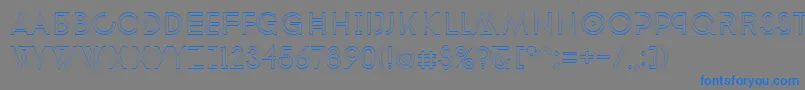 fuente PhantomRegularOutline50 – Fuentes Azules Sobre Fondo Gris