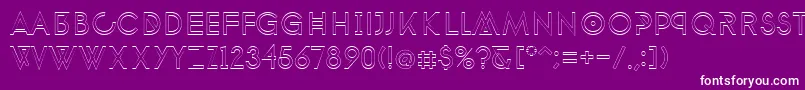 PhantomRegularOutline50-Schriftart – Weiße Schriften auf violettem Hintergrund