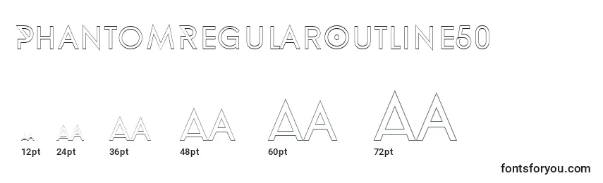 PhantomRegularOutline50 Font Sizes