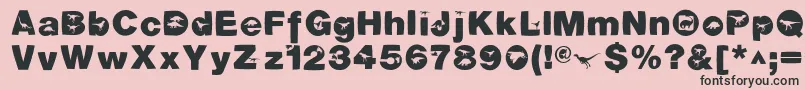 DinotiquaHeavy Font – Black Fonts on Pink Background