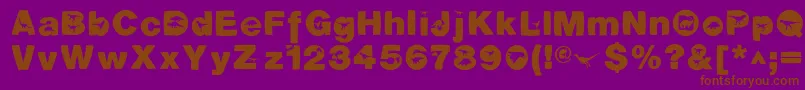 DinotiquaHeavy Font – Brown Fonts on Purple Background