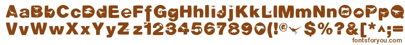 DinotiquaHeavy-Schriftart – Braune Schriften