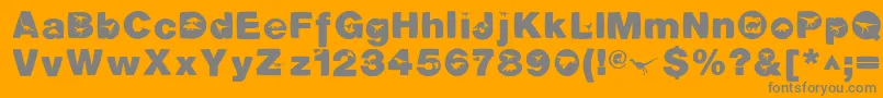 DinotiquaHeavy Font – Gray Fonts on Orange Background