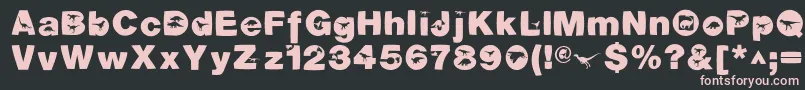 DinotiquaHeavy Font – Pink Fonts on Black Background