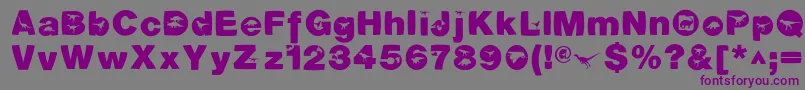 DinotiquaHeavy Font – Purple Fonts on Gray Background