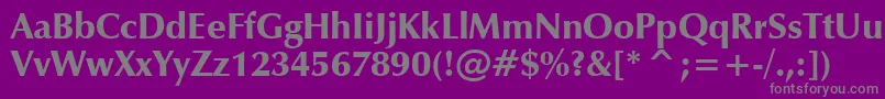 ZapfHumanist601UltraBt Font – Gray Fonts on Purple Background