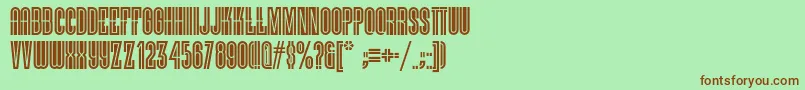 Viellevarsovienf Font – Brown Fonts on Green Background