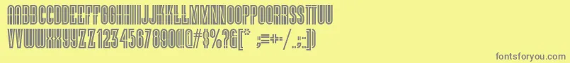 Viellevarsovienf Font – Gray Fonts on Yellow Background