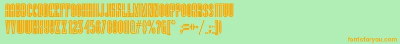 Viellevarsovienf Font – Orange Fonts on Green Background
