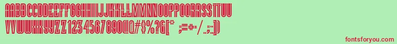 Viellevarsovienf Font – Red Fonts on Green Background