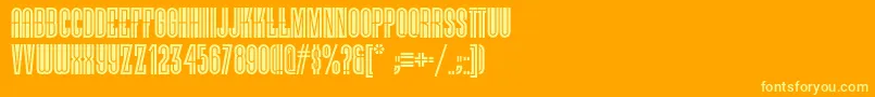 フォントViellevarsovienf – オレンジの背景に黄色の文字