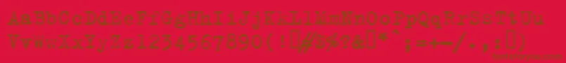 Trixieplain Font – Brown Fonts on Red Background