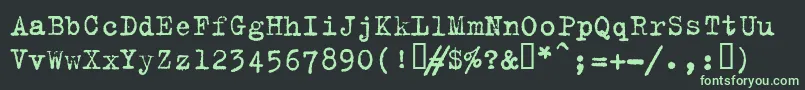 フォントTrixieplain – 黒い背景に緑の文字