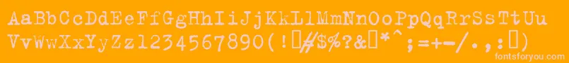 Trixieplain-fontti – vaaleanpunaiset fontit oranssilla taustalla