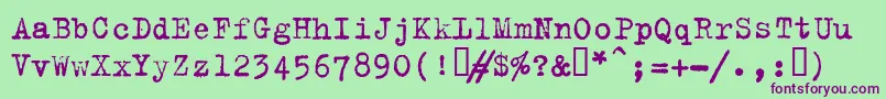 Шрифт Trixieplain – фиолетовые шрифты на зелёном фоне